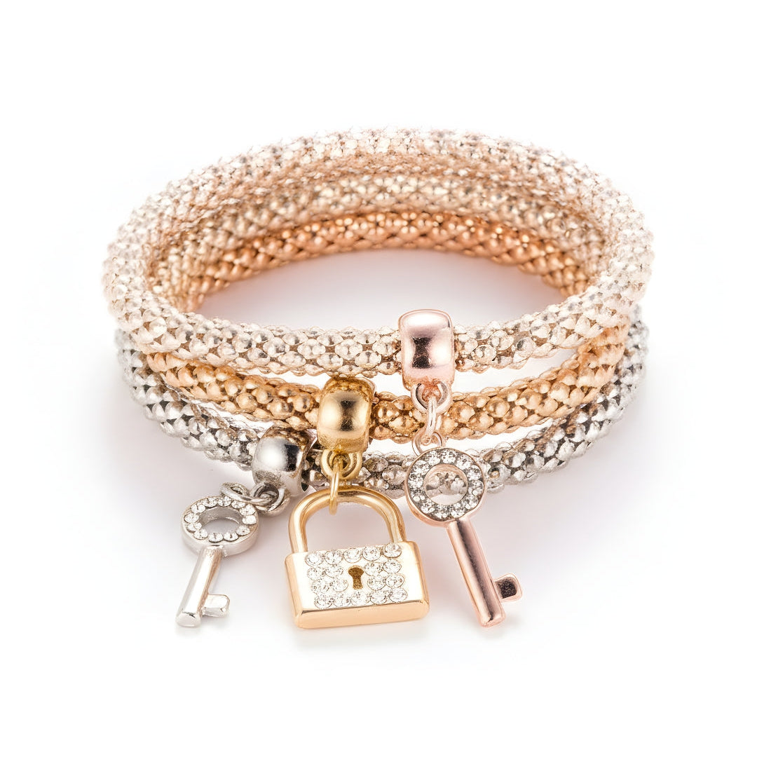 Lock & Key Charm Bracelet