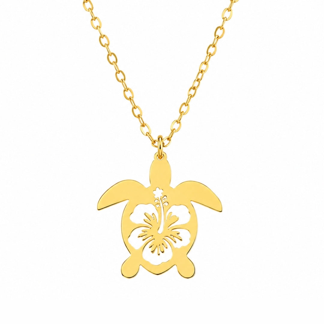 Turtle Hibiscus Necklace