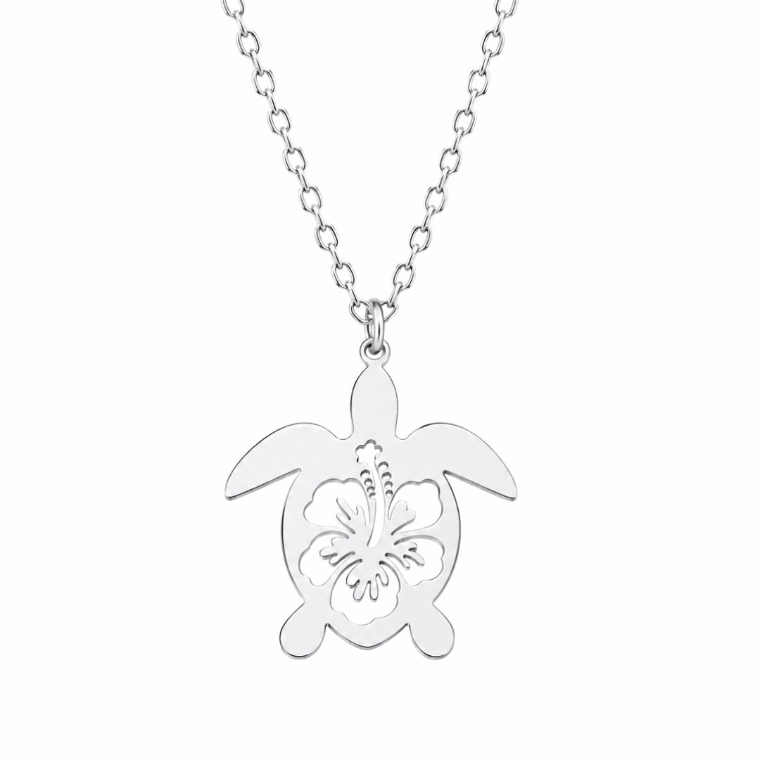 Turtle Hibiscus Necklace