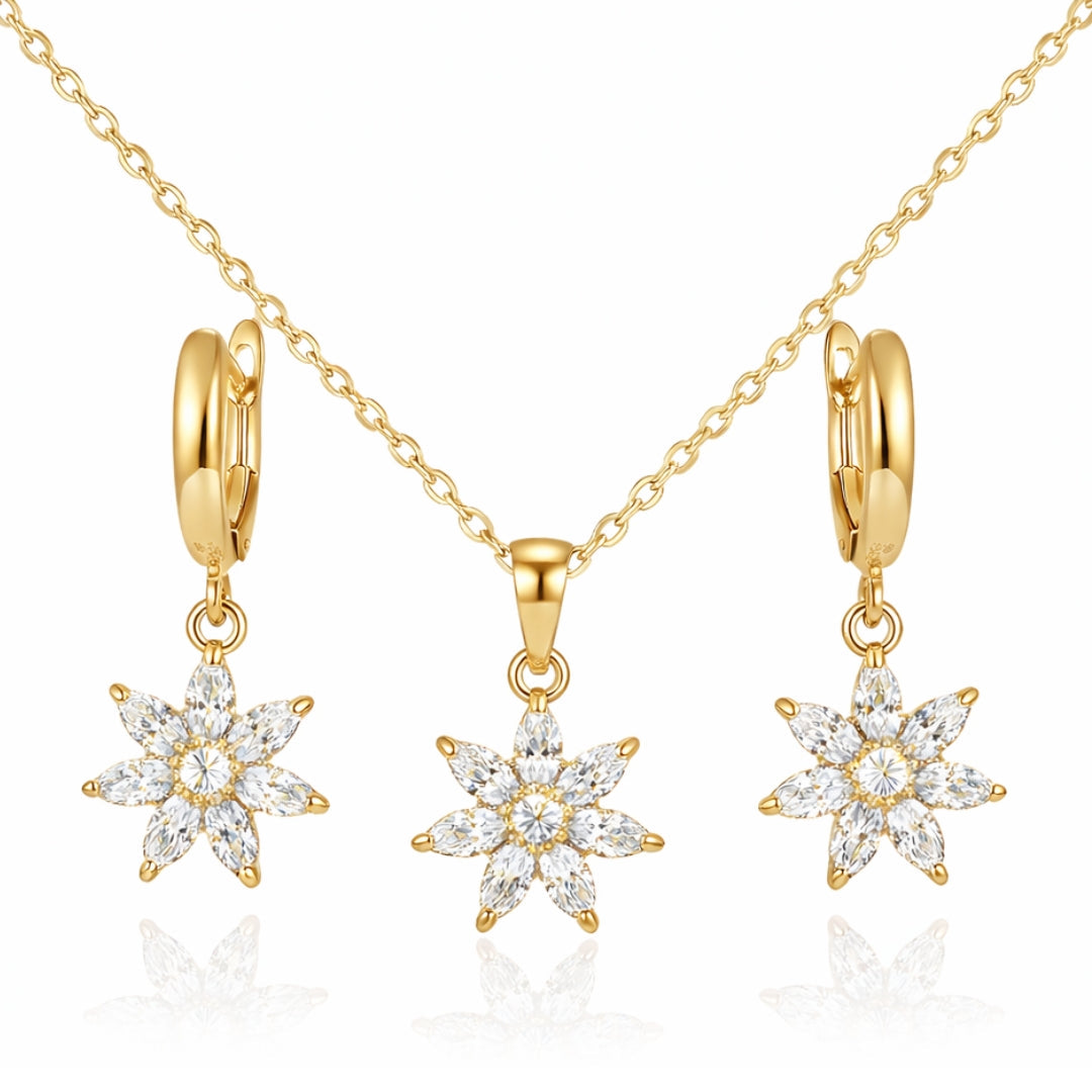 Crystal Bloom Necklace Set
