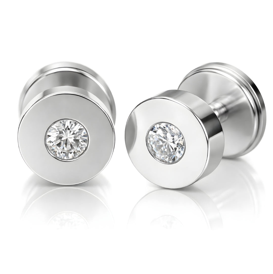 Round Diamond Rhinestone Studs (Piercing)