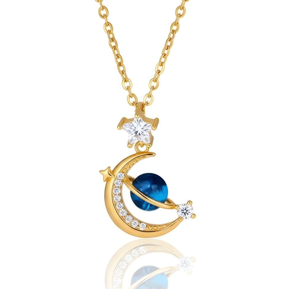 Galaxy Crescent Necklace