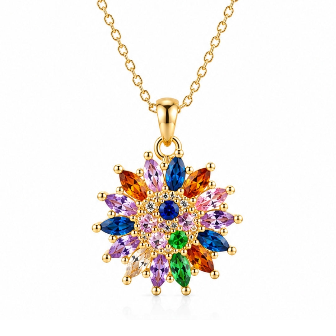 Rotating Flower Necklace