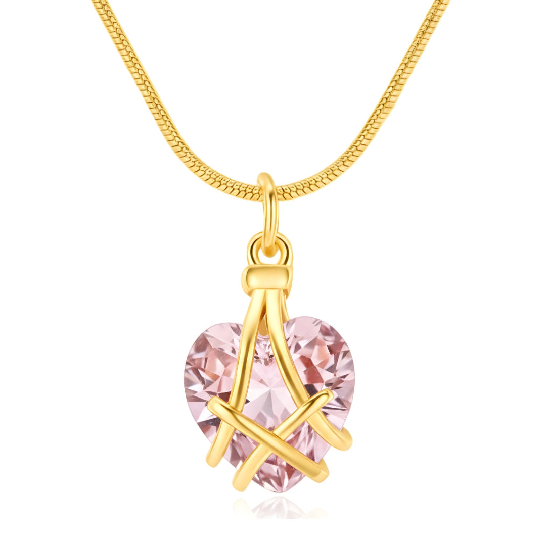 Luxe Pink Heart Necklace
