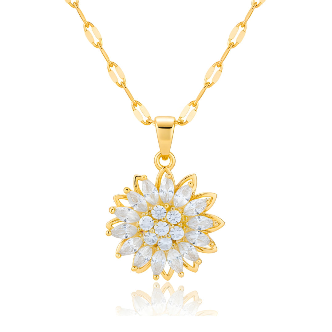 Rotating Sunflower Necklace