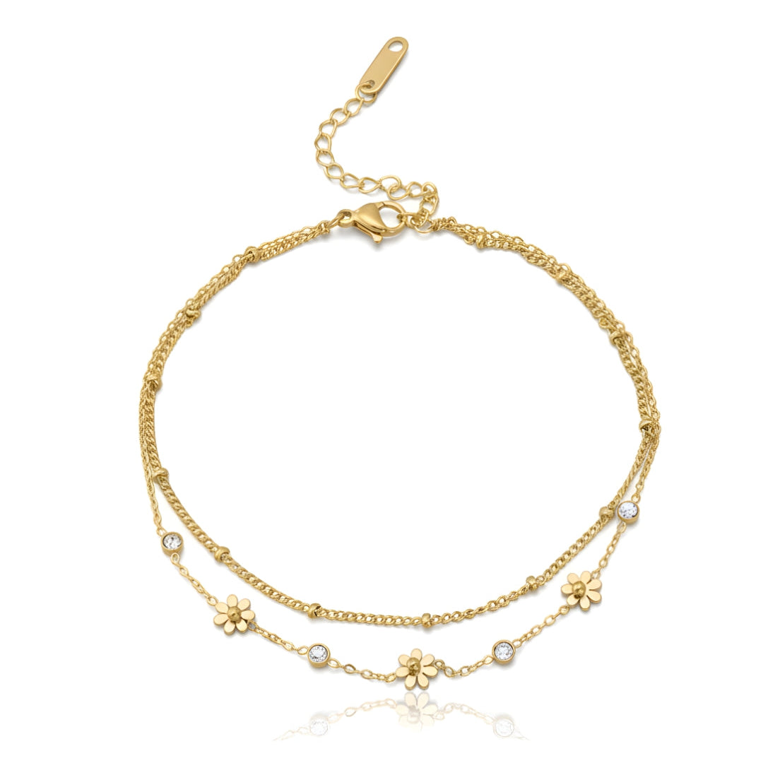 Double Layered Daisy Bracelet