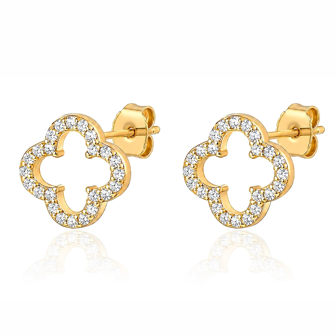 Diamond Clover Earrings