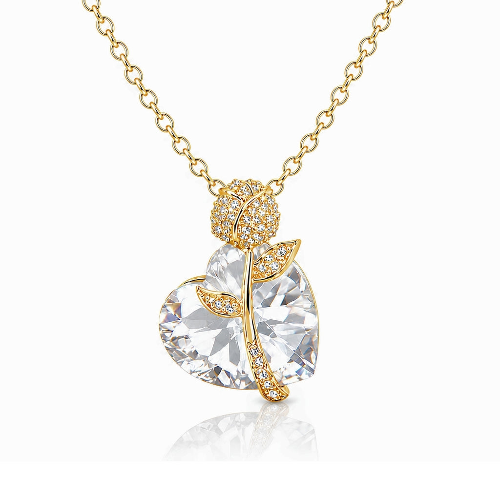 Rose Heart Necklace