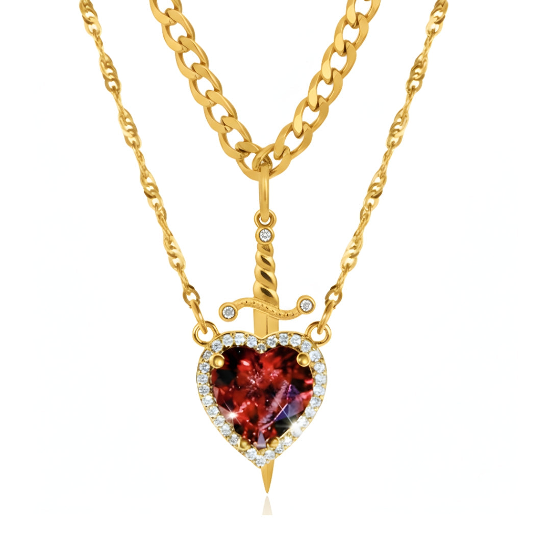 Crimson Vow Necklace Set