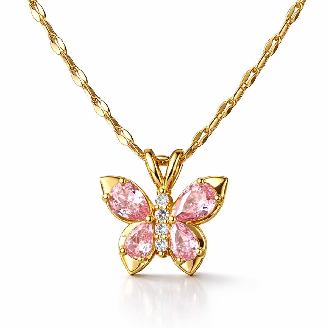 Blush Butterfly Necklace