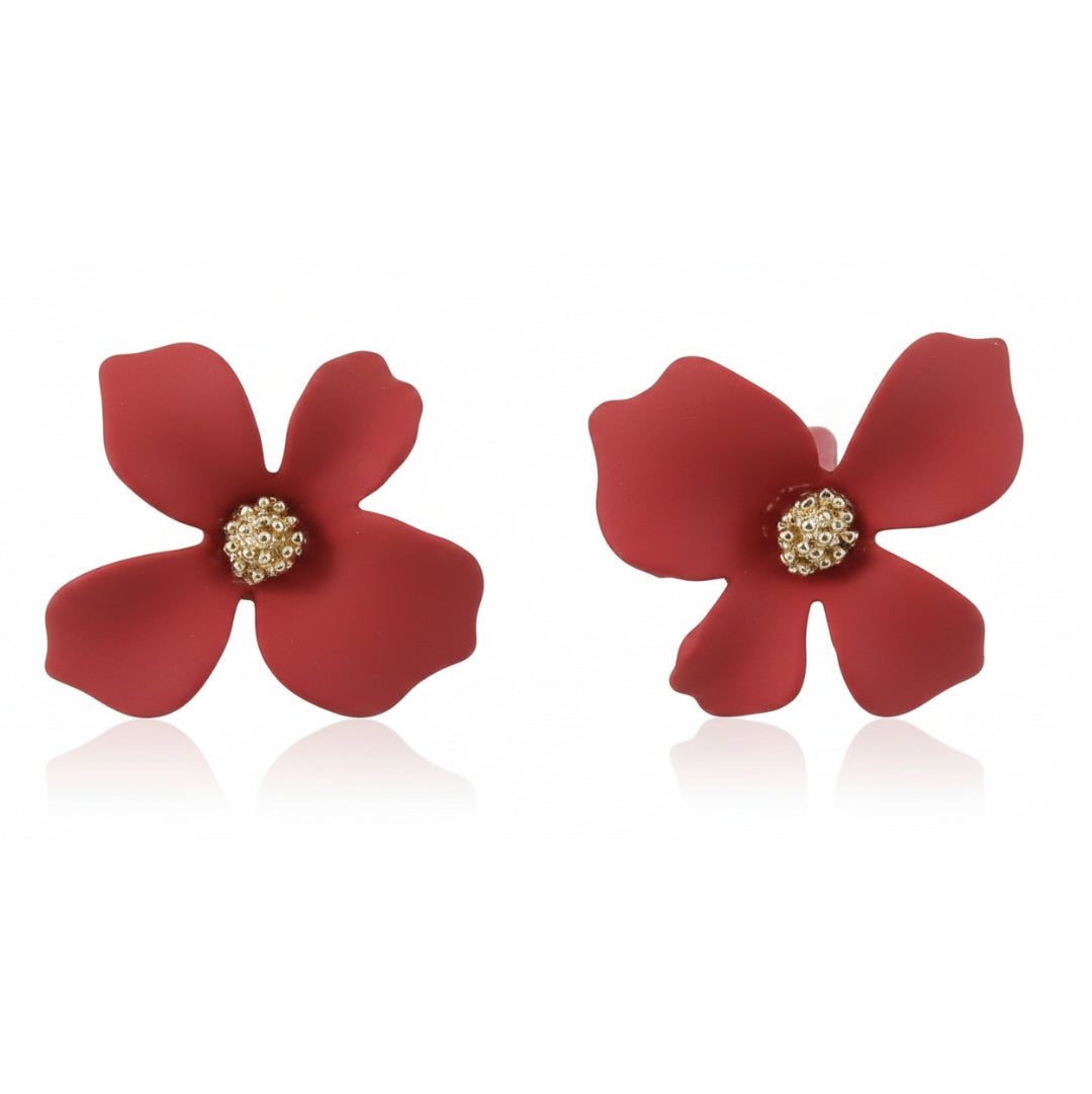 Crimson Orchid Earrings