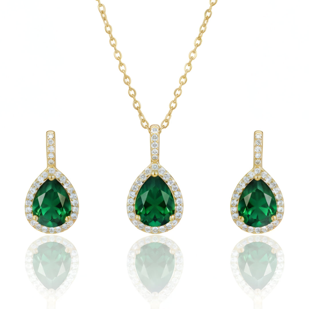 Emerald Teardrop Set
