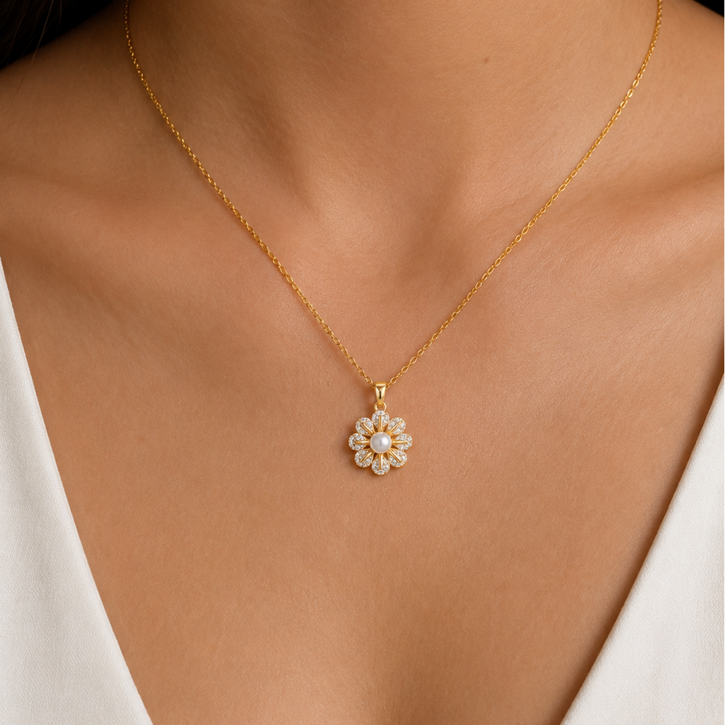 Pearl Flower Necklace
