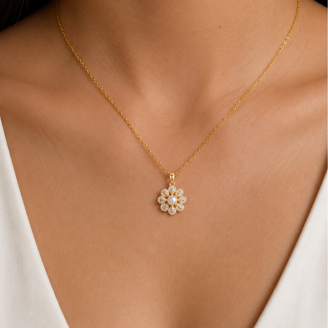 Pearl Flower Necklace