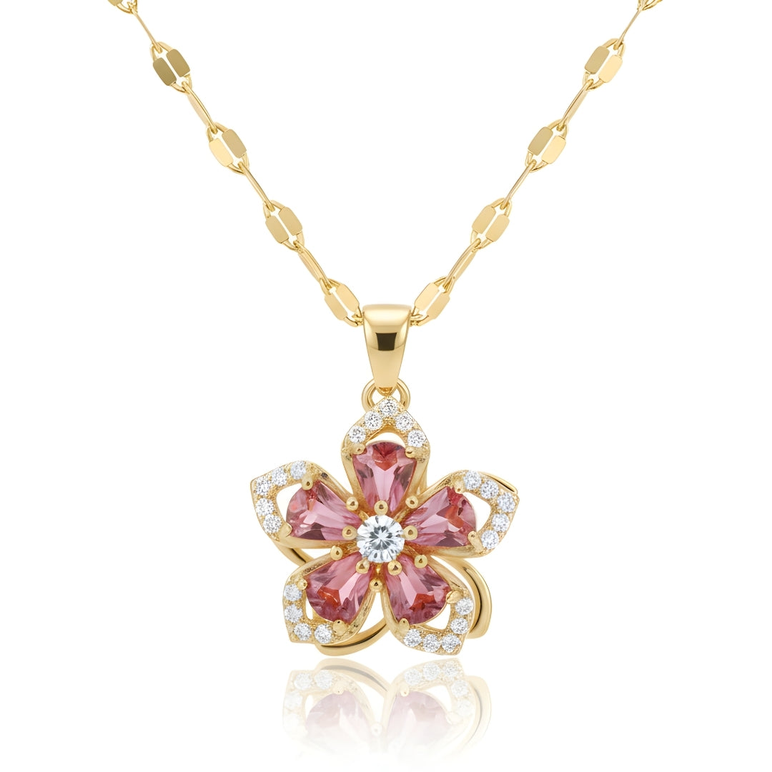 Rotating Flower Necklace