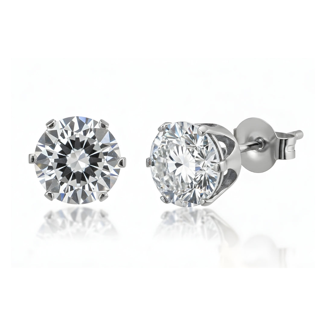 Round Rhinestone Studs (Piercing)