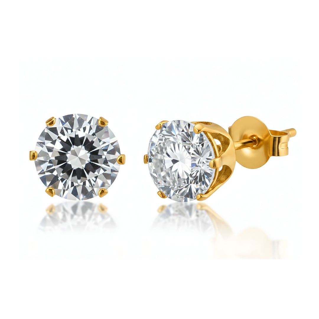 Round Rhinestone Studs (Piercing)