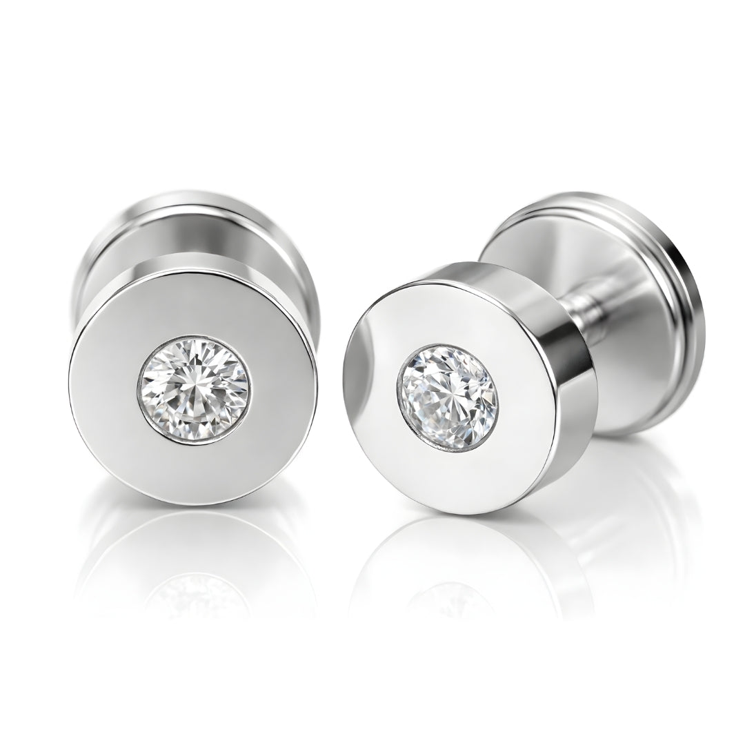 Round Diamond Rhinestone Studs (Piercing)