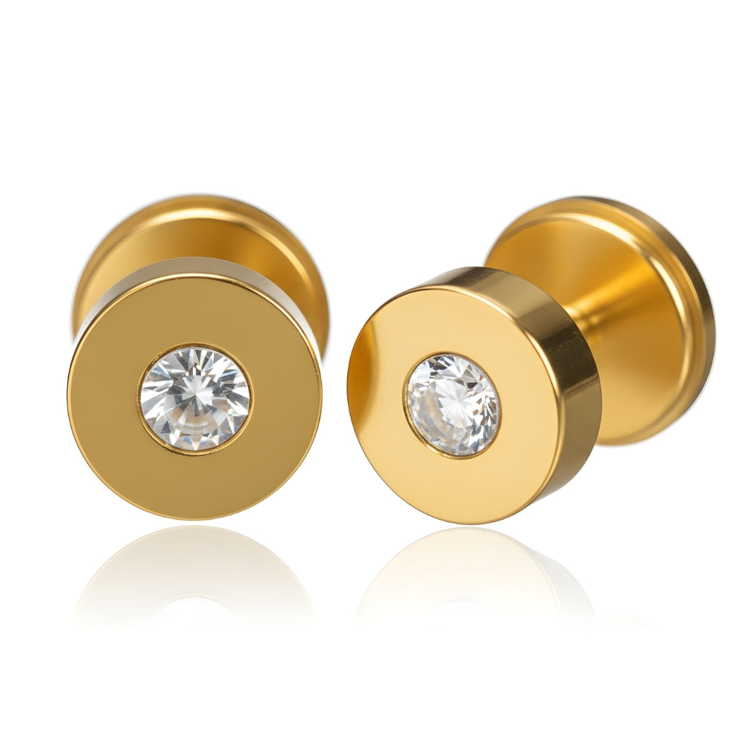 Round Diamond Rhinestone Studs (Piercing)