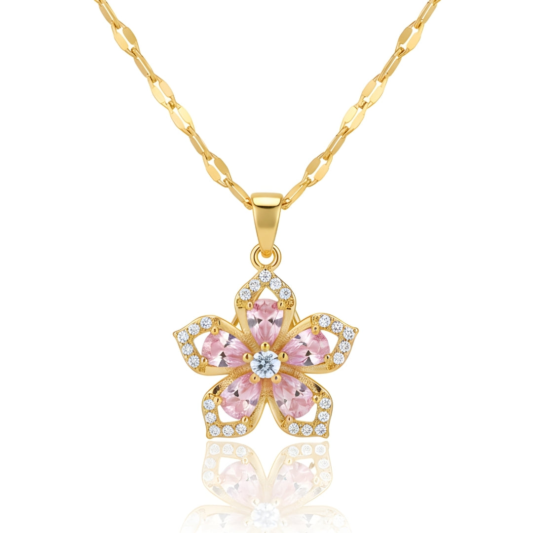 Rotating Flower Necklace