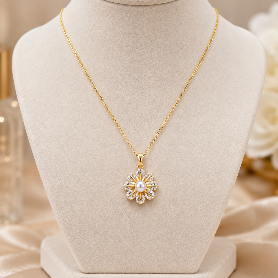 Pearl Flower Necklace