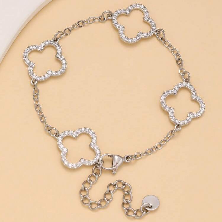 Diamond Clover Bracelet