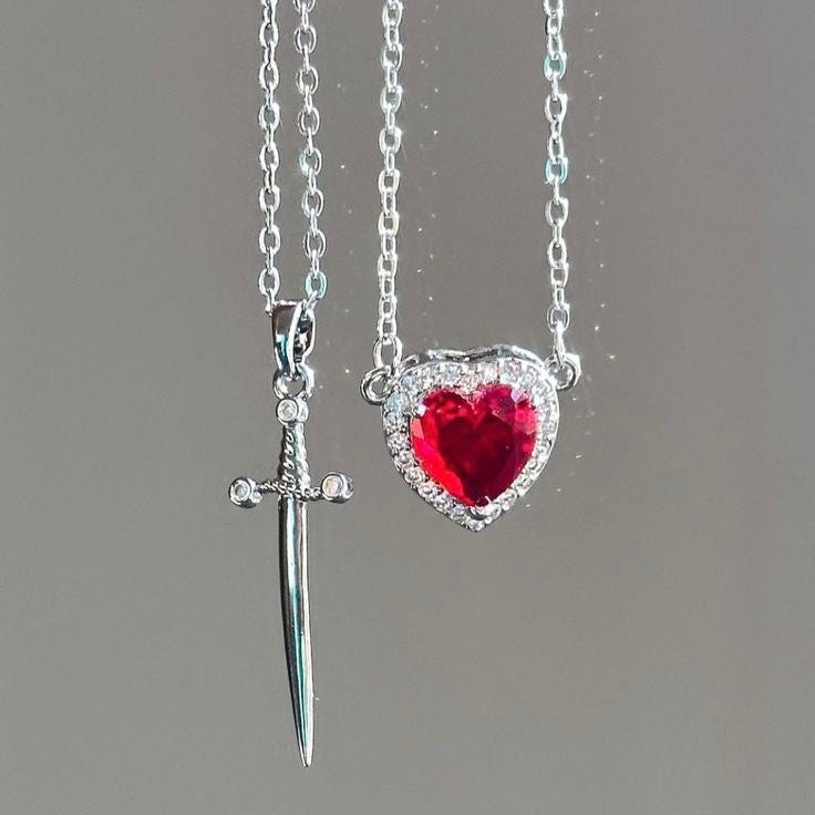 Crimson Vow Necklace Set