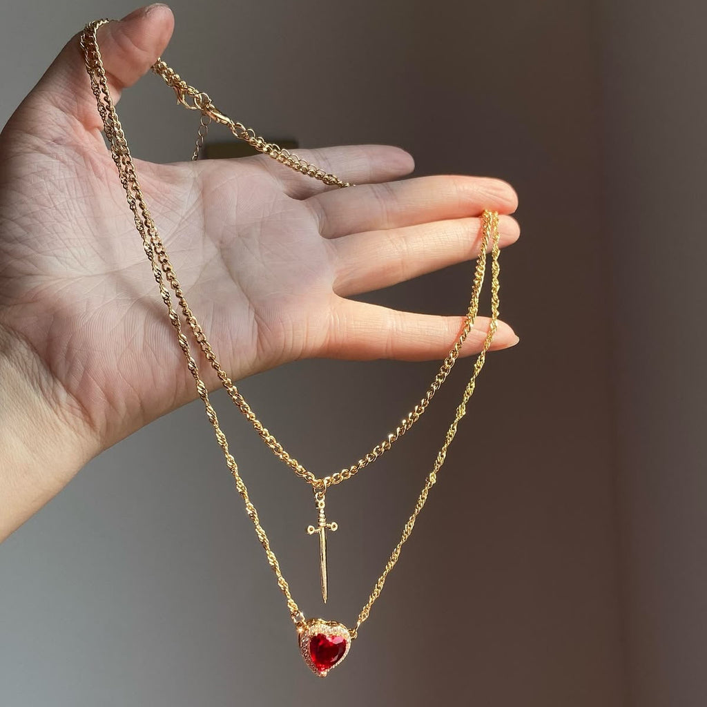 Crimson Vow Necklace Set