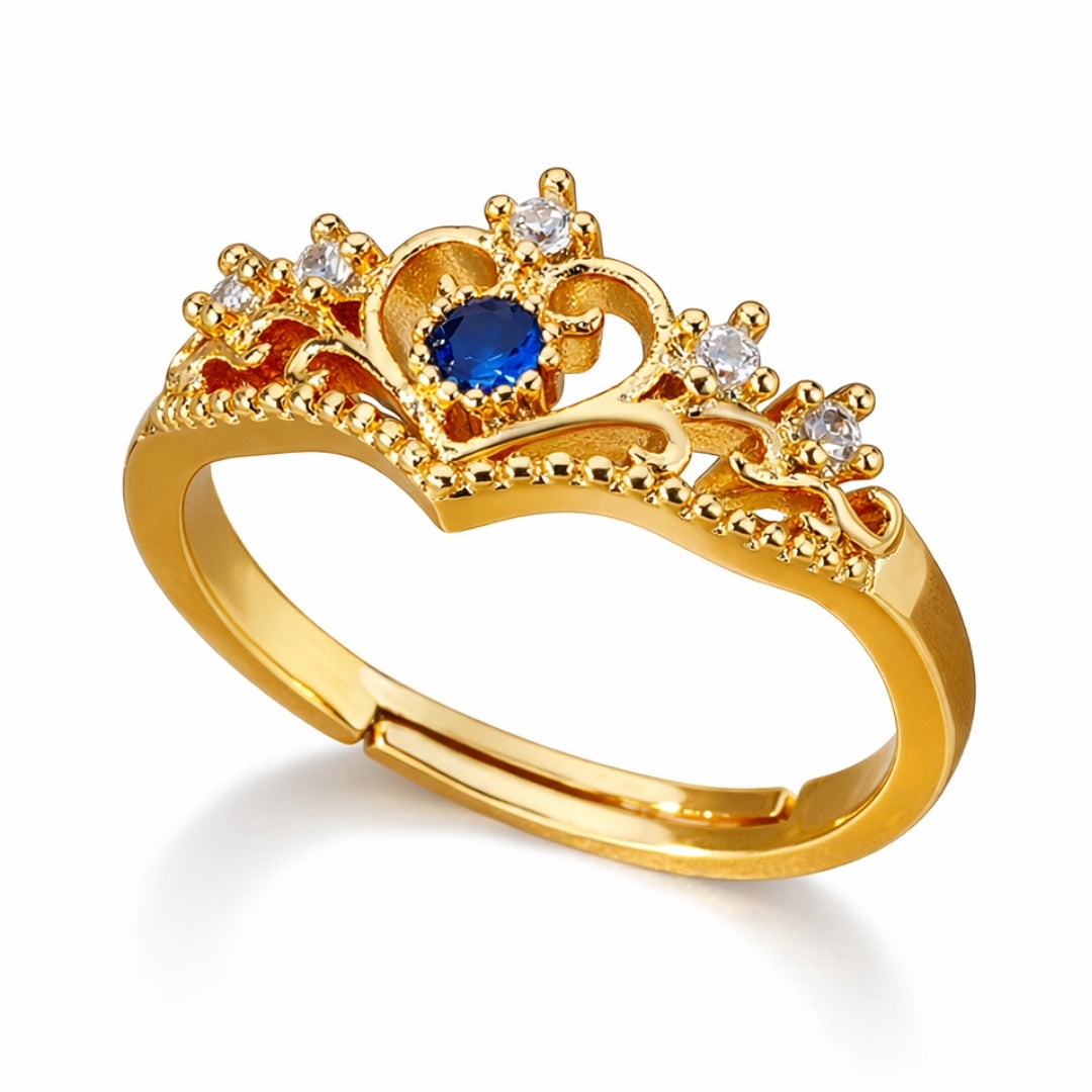 Sapphire Crown Ring